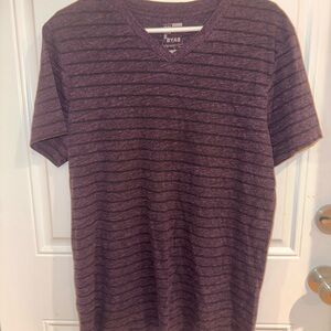 On the Byas Maroon Striped Tee